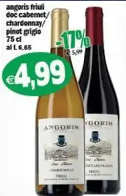 Il Castoro Supermercati Angoris friuli doc cabernet/chardonnay/pinot grigio offerta