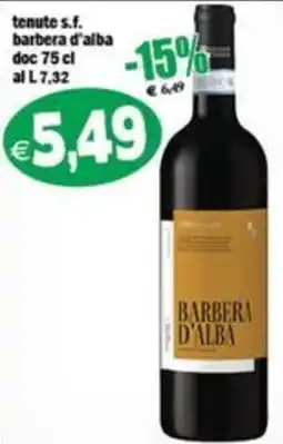 Il Castoro Supermercati tenute s.f. barbera d'alba offerta