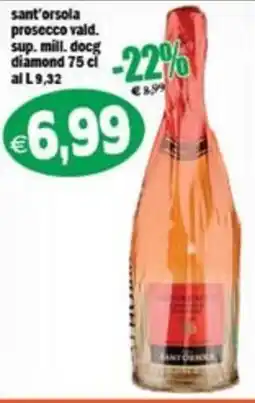 Il Castoro Supermercati sant'orsola prosecco vald. sup. mill. docg diamond offerta
