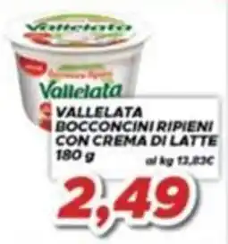 MA Supermercati Vallelata bocconcini ripieni con crema di latte offerta