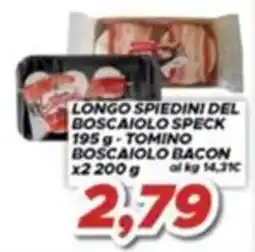 MA Supermercati Longo spiedini del boscaiola speck offerta
