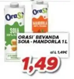 MA Supermercati Orasi' bevanda soia - mandorla offerta
