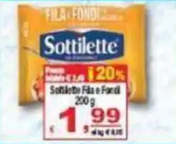 CTS Supermercati Sottilette Fila e Fondi offerta