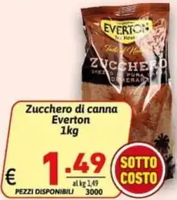 Ipercarni Zucchero di canna Everton offerta