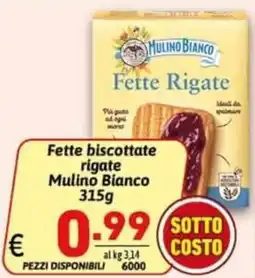 Ipercarni Fette biscottate rigate Mulino Bianco offerta