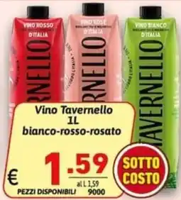 Ipercarni Vino Tavernello offerta