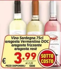 Ipercarni Vino Sardegna aragosta offerta