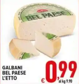 Iper Triscount Galbani Bel Paese l'etto offerta