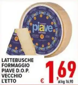 Iper Triscount Lattebusche Formaggio Piave D.O.P. Vecchio offerta