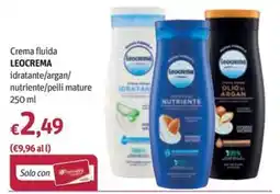 Futura Supermercati Crema fluida LEOCREMA idratante/argan/nutriente/pelli mature offerta