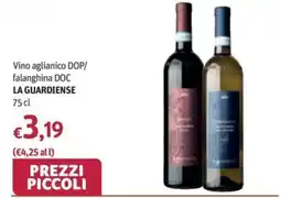 Futura Supermercati Vino aglianico DOP/falanghina DOC LA GUARDIENSE offerta