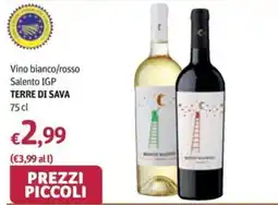 Futura Supermercati Vino bianco/rosso Salento IGP TERRE DI SAVA offerta