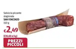 Futura Supermercati Salsiccia piccante stagionata San Vincenzo offerta