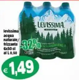 Il Castoro Supermercati Levissima acqua naturale frizzante offerta