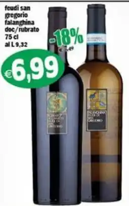 Il Castoro Supermercati Feudi San Gregorio Falanghina Doc/Rubrato offerta