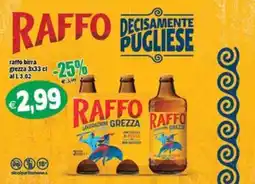 Il Castoro Supermercati Raffo birra grezza offerta