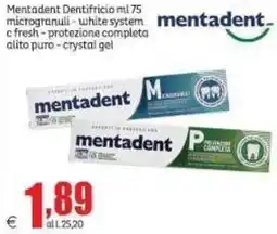 Elite Mentadent dentifricio offerta