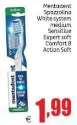 Elite Mentadent Spazzolino White system offerta