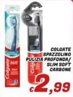 Idromarket Colgate spazzolino pulizia profonda slim soft carbone offerta