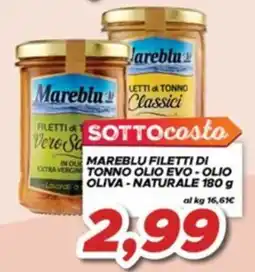 MA Supermercati Mareblu filetti di tonno olio evo offerta