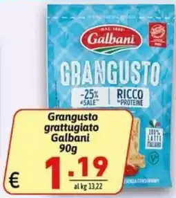 Ipercarni Grangusto grattugiato Galbani offerta