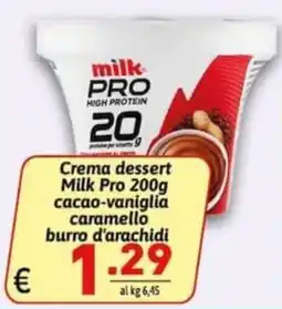 Ipercarni Crema dessert Milk Pro offerta
