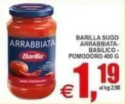 Pewex Barilla sugo arrabbiata-basilico-pomodoro offerta