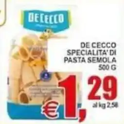 Pewex De Cecco Specialita' di pasta semola offerta