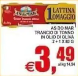 Pewex AS DO MAR trancio di tonno in olio di oliva offerta