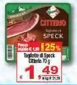 CTS Supermercati Tagliata di Speck Citterio offerta