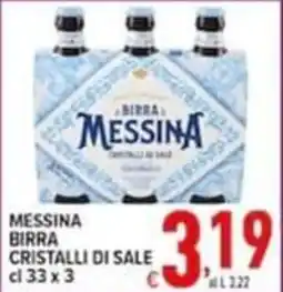 Iper Triscount Messina birra cristalli di sale offerta