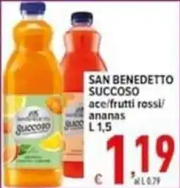 Iper Triscount San Benedetto Succoso ace/frutti rossi/ananas offerta