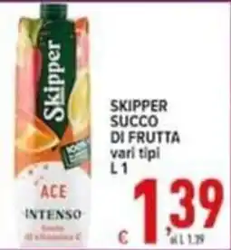 Iper Triscount Skipper succo di frutta vari tipi offerta