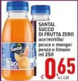 Iper Triscount Santal succo di frutta zero offerta