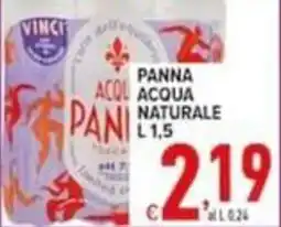 Iper Triscount Panna acqua naturale offerta