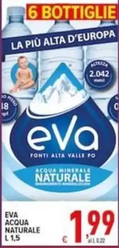 Iper Triscount Eva acqua naturale offerta