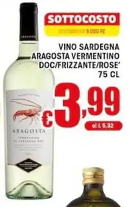 Sacoph Vino Sardegna Aragosta Vermentino offerta