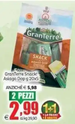 Elite GranTerre Snack! Asiago Dop offerta