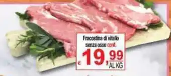 Fracostina di vitello senza osso