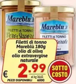 Ipercarni Filetti di tonno Mareblù offerta
