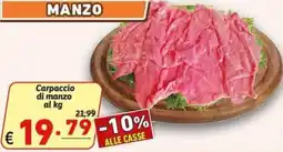 Ipercarni Carpaccio di manzo offerta