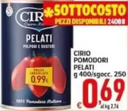 Iper Triscount Cirio pomodori pelati offerta