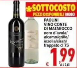 Iper Triscount Paolini vino di matarocco offerta