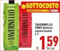 Iper Triscount Tavernello vino bianco/rosso/rosato offerta