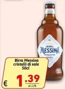 Ipercarni Birra Messina cristalli di sale offerta