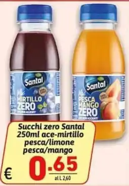 Ipercarni Succhi zero Santal offerta