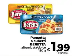 Ipercoop Radenza Pancetta a cubetti Beretta offerta