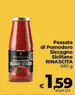 Ipercoop Radenza Passata di pomodoro siciliano Rinascita offerta