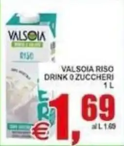 Pewex Valsòia riso drink 0 zuccheri offerta