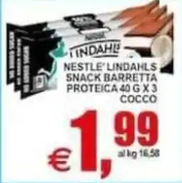 Pewex Nestlé Lindahls snack barretta proteica cocco offerta